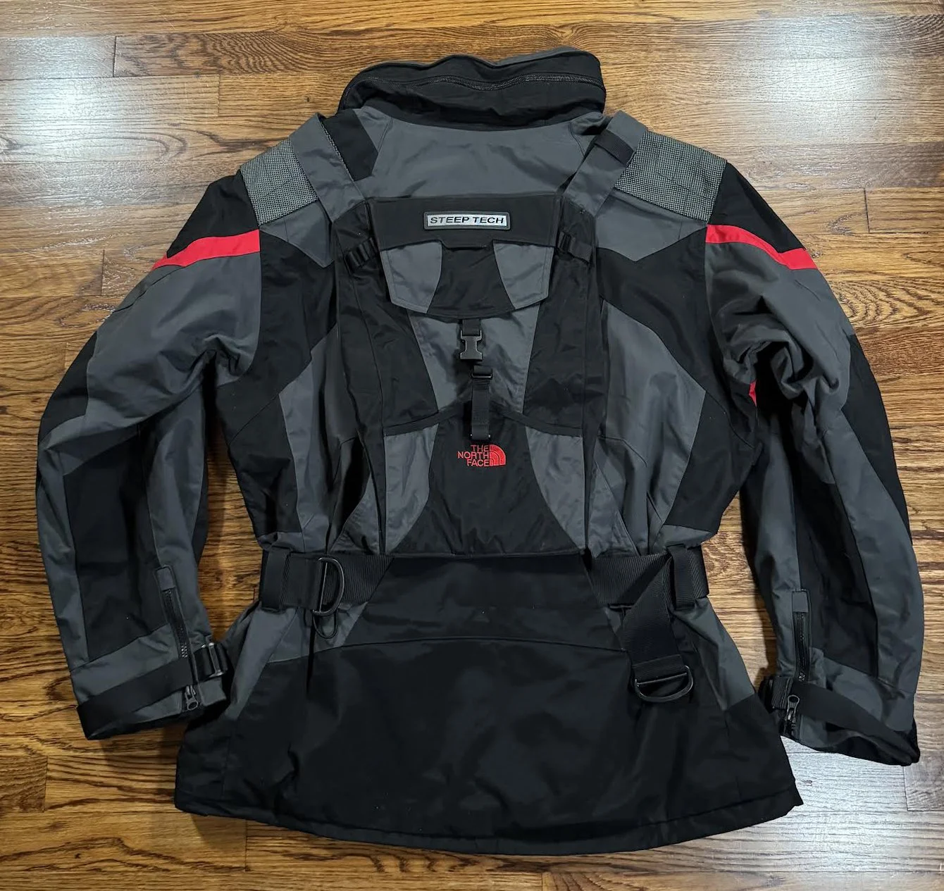 The North Face Steep Tech Black / Red Jacket (Size XL) — RootsBK